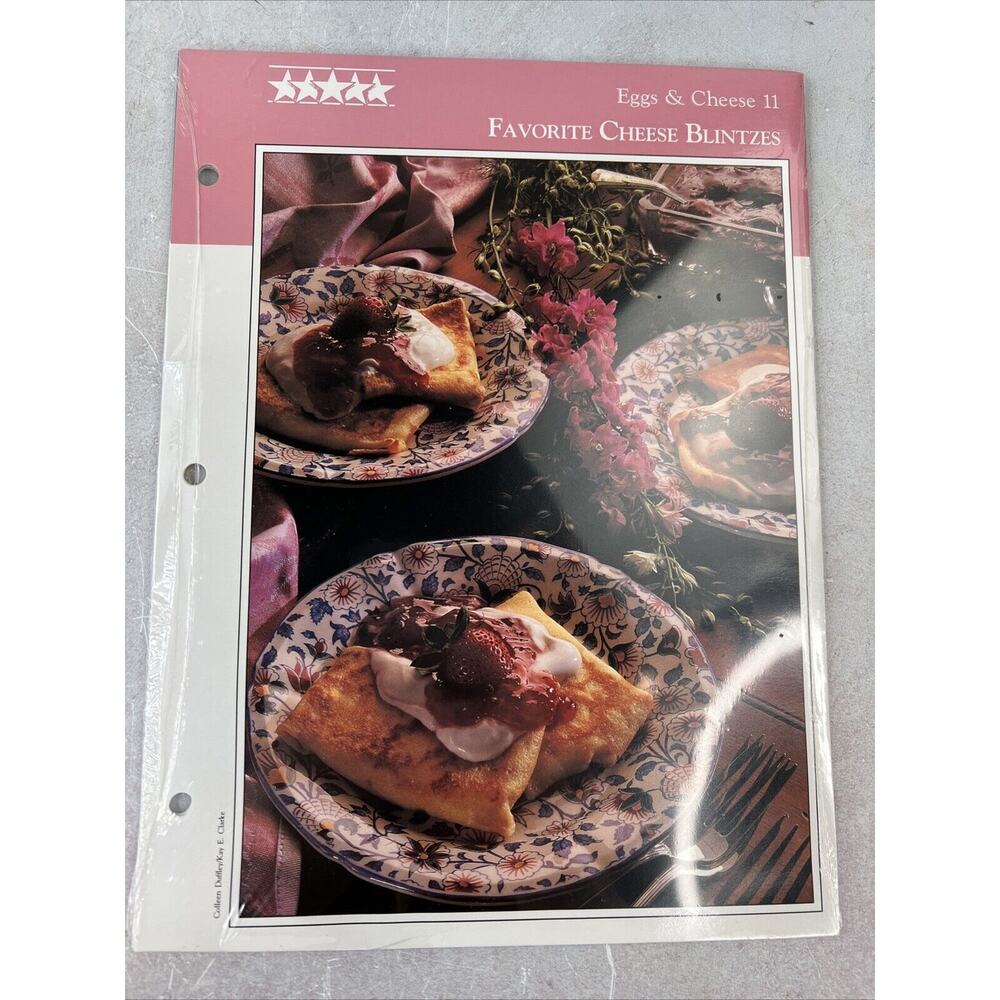 Vintage Southern Living Five Star Recipes Eggs & Cheese 11 Inserts In Wrapper‎